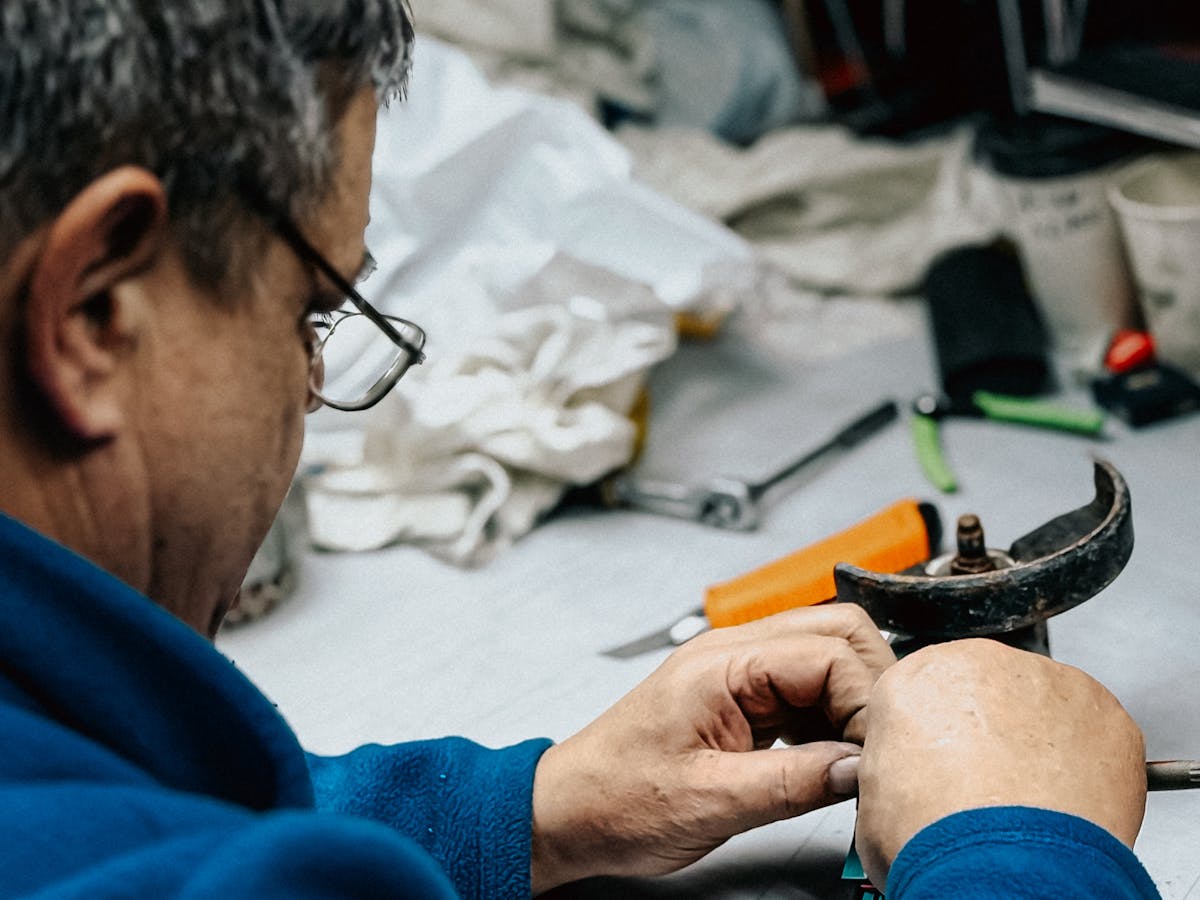 Electric scooter and e-bike repair workshop – tools and workbench